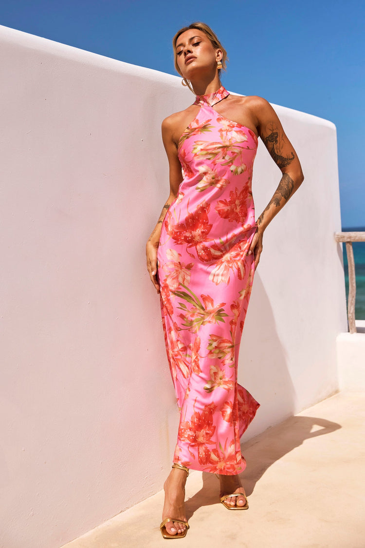 Dream On Georgia Maxi Dress - Pink for women