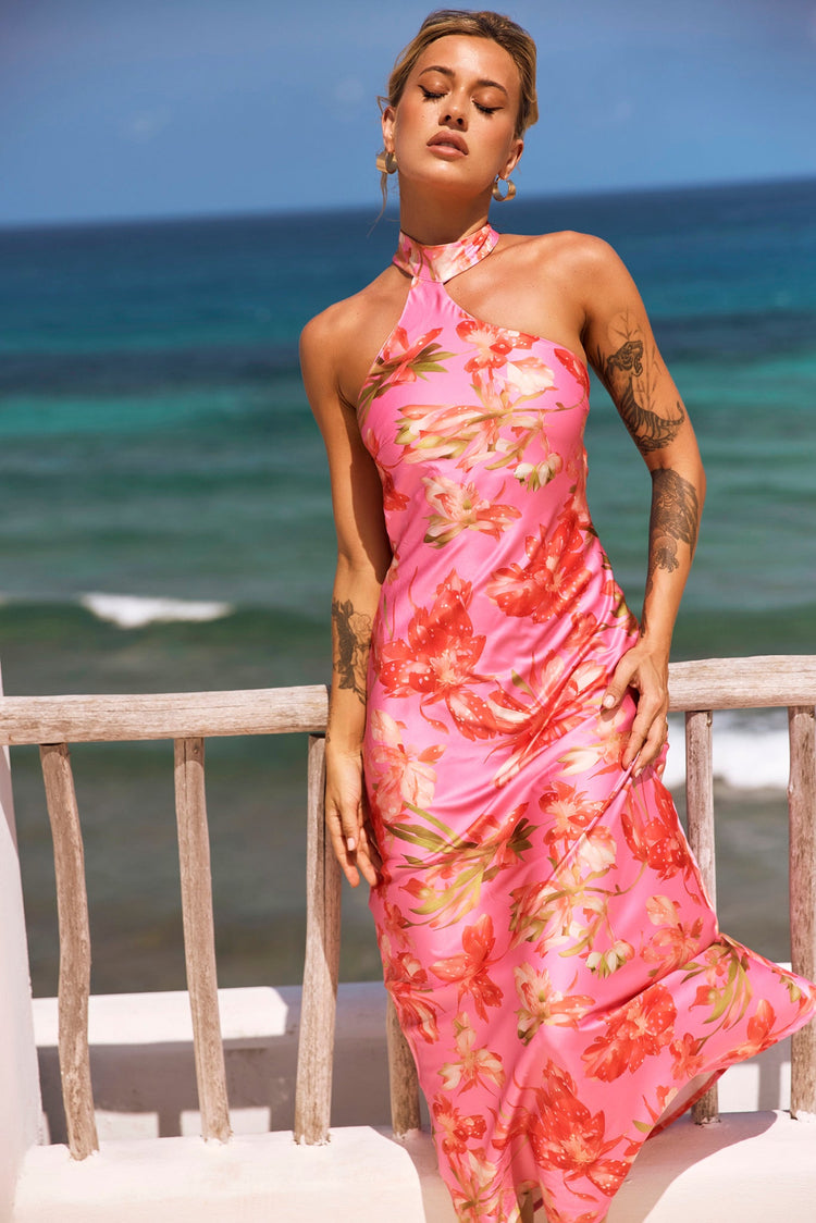 Dream On Georgia Maxi Dress - Pink for women
