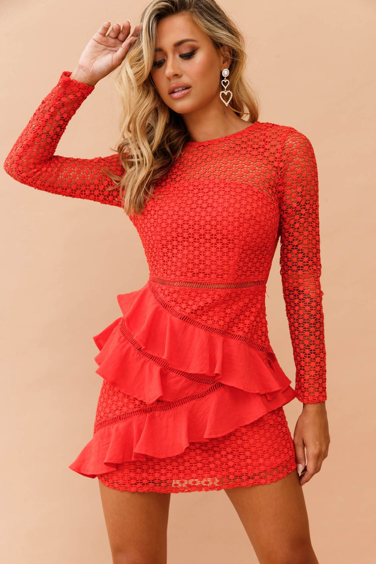 Dreaming Of April Dress - Red for women