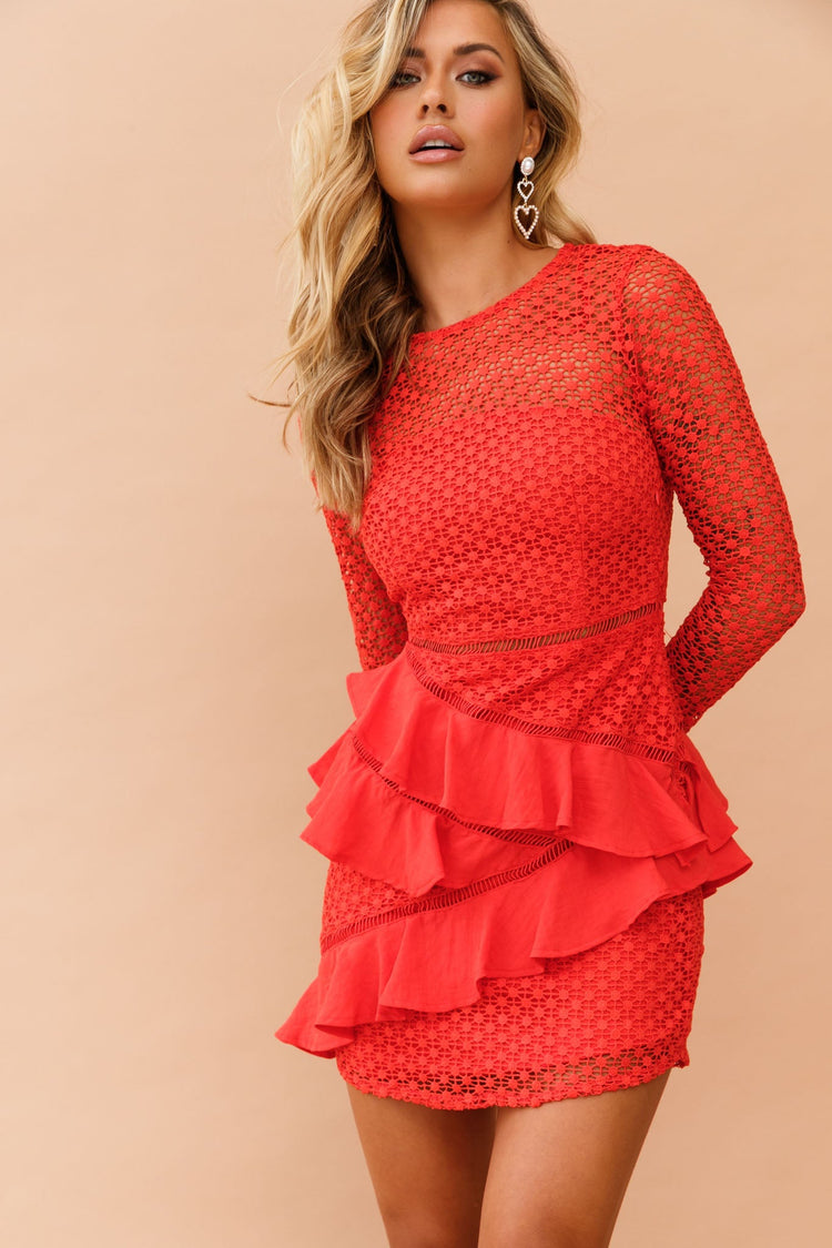 Dreaming Of April Dress - Red for women