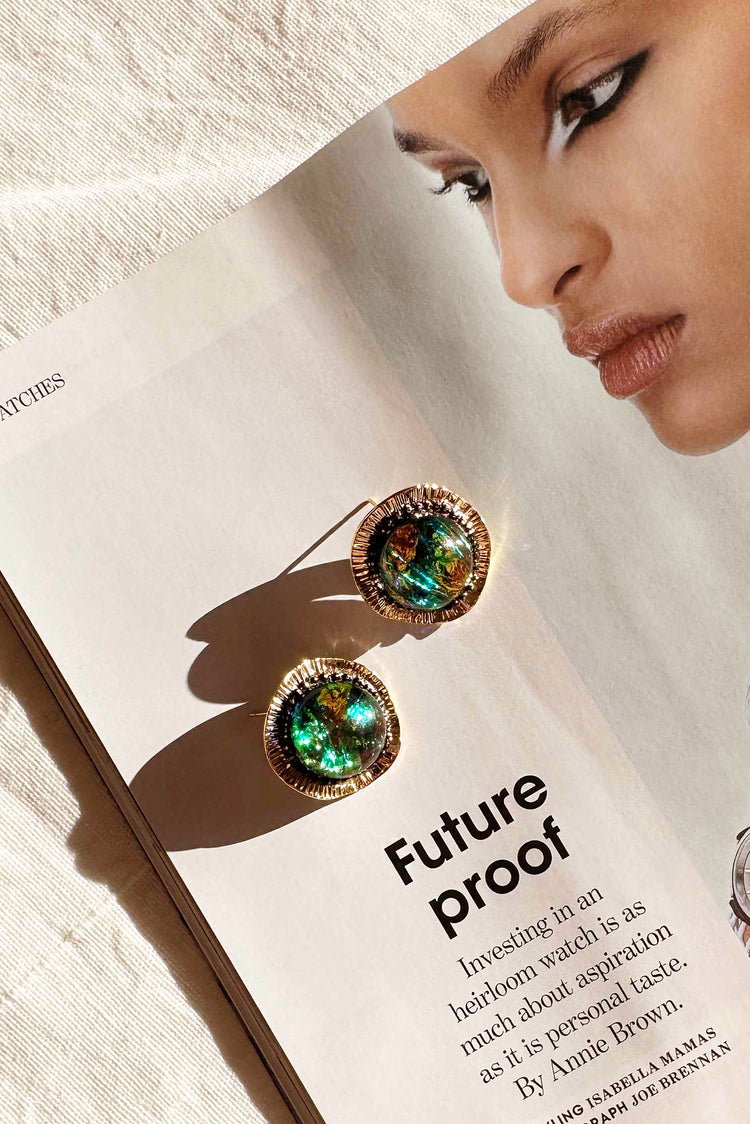 Eden Aura Earrings - Green for women
