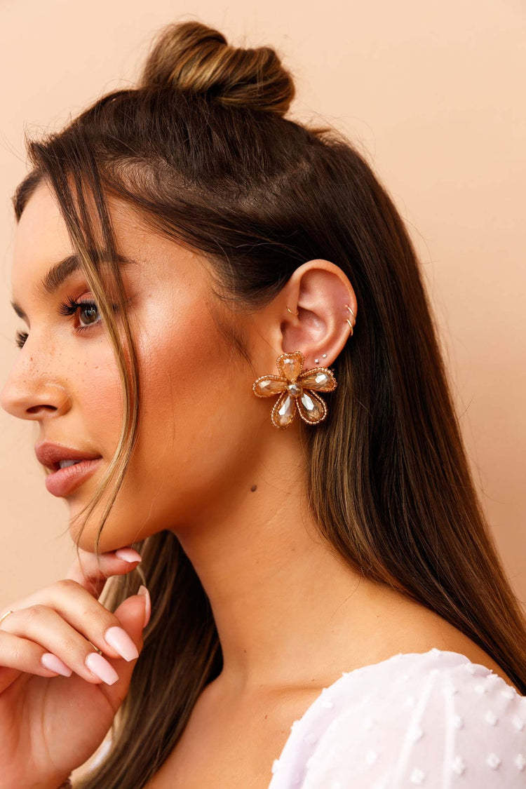 Eden Gold Earrings - Rose Gold for women