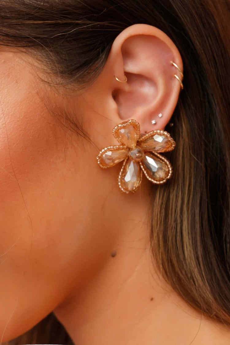 Eden Gold Earrings - Rose Gold for women