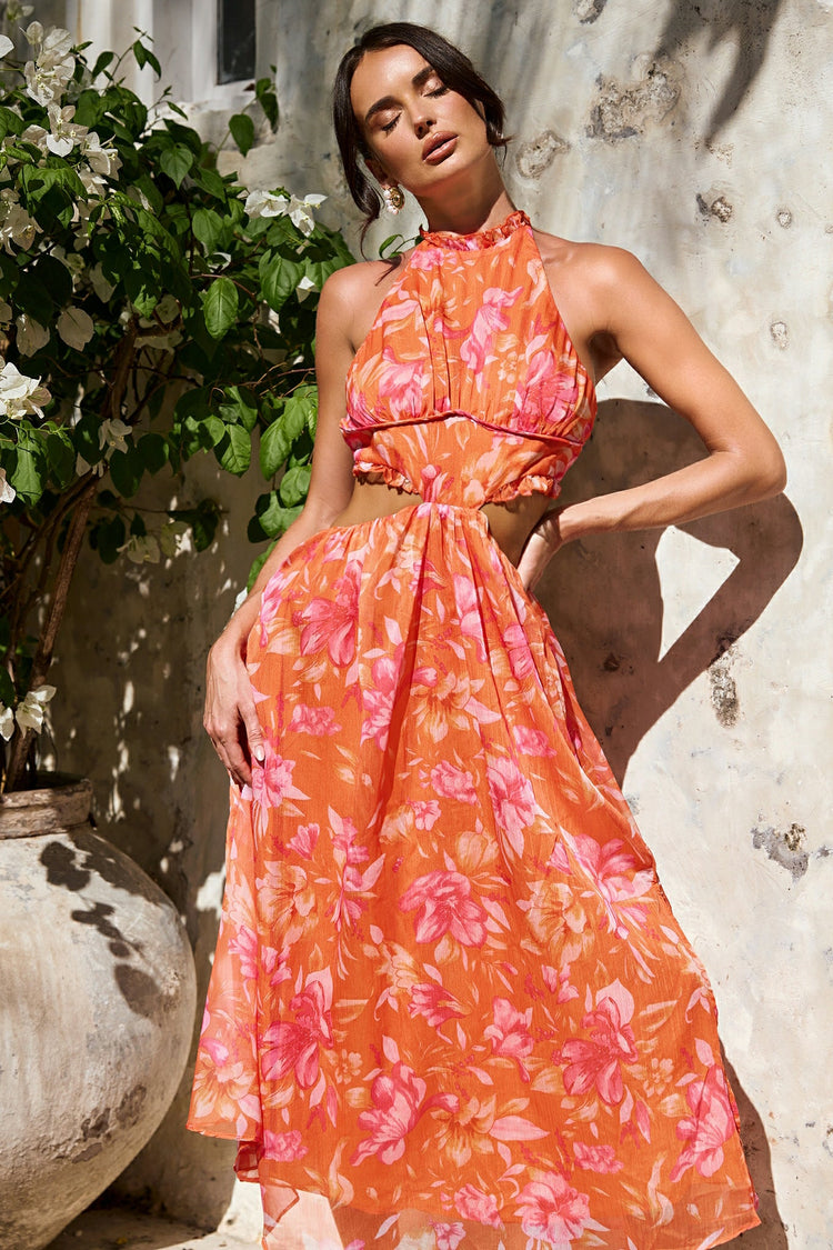 Emery Maxi Dress - Orange for women