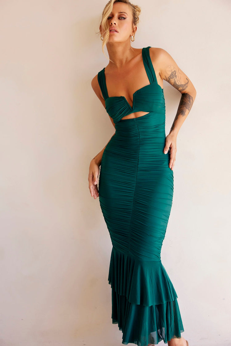 Eternal Muse Maxi Dress - Forest Green for women