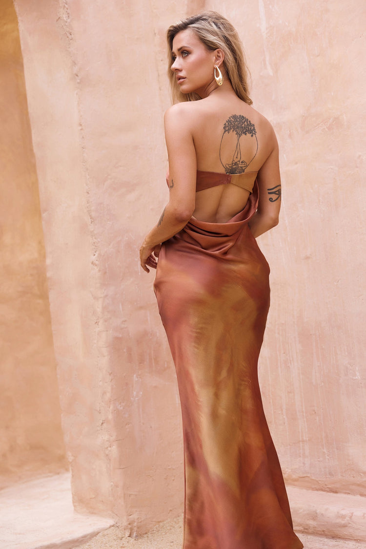 Eye Candy Maxi Dress - Copper for women