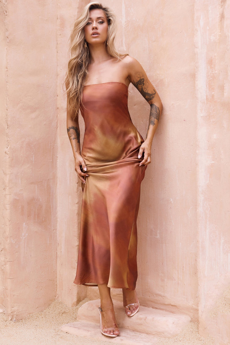 Eye Candy Maxi Dress - Copper for women