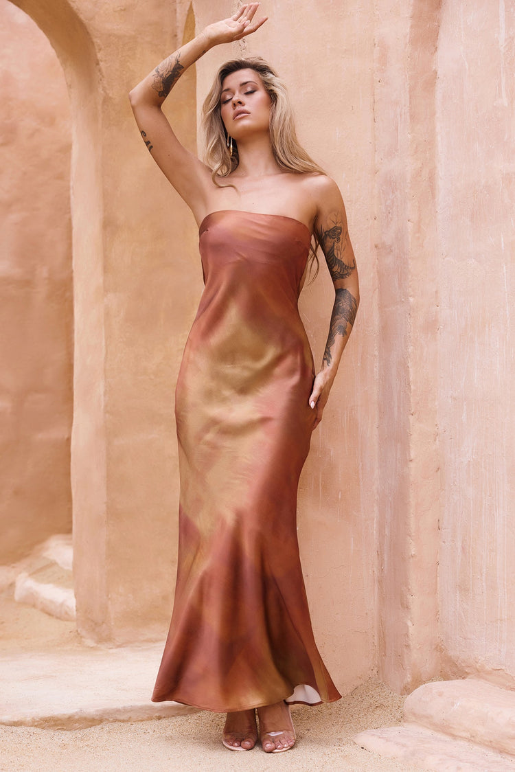 Eye Candy Maxi Dress - Copper for women