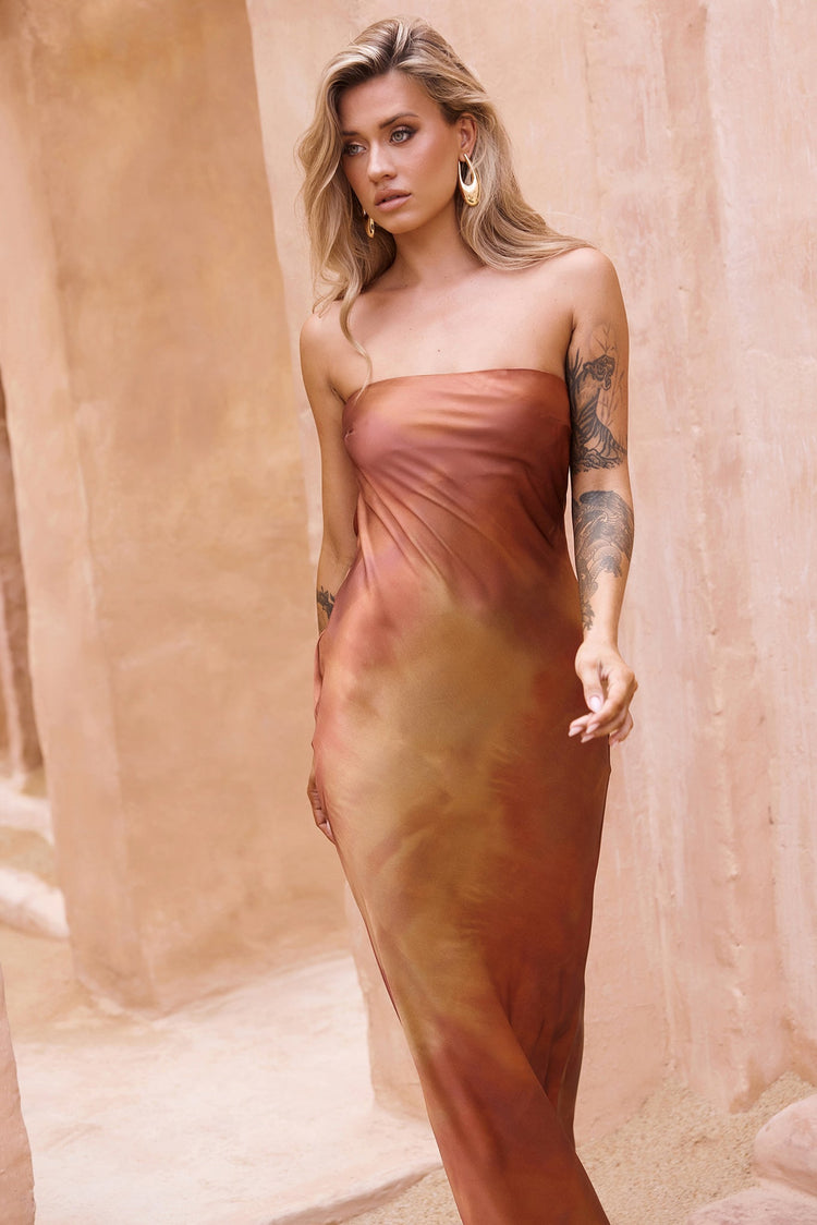 Eye Candy Maxi Dress - Copper for women