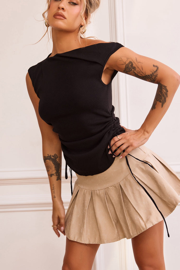 Eyes On Me Knit Top - Black for women
