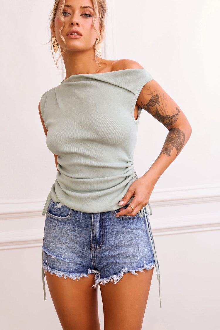 Eyes On Me Knit Top - Sage for women