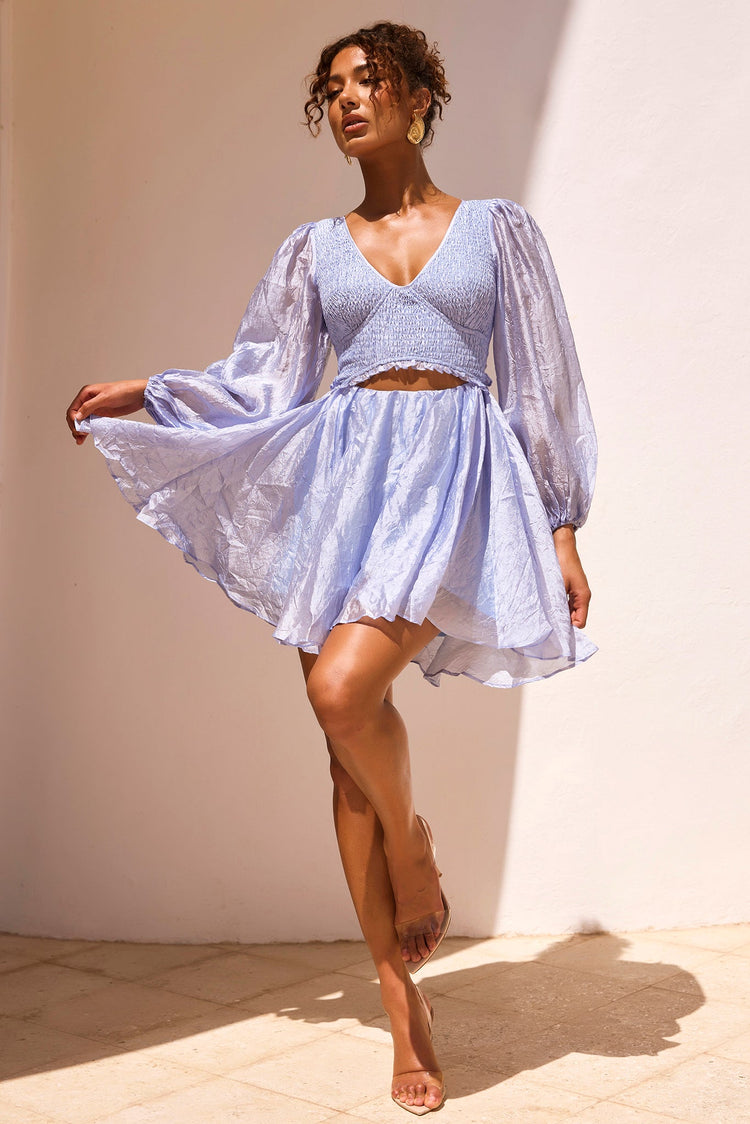 First Date Mini Dress - Cornflower for women