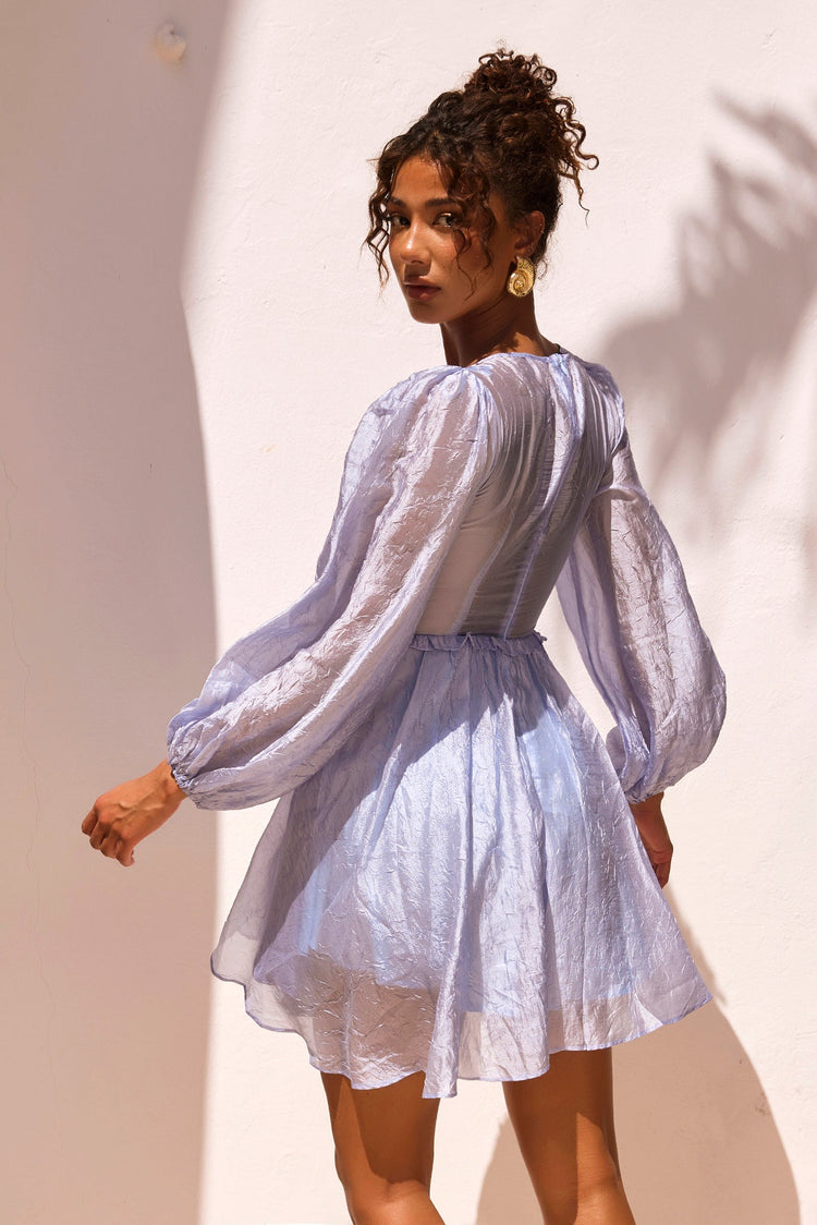First Date Mini Dress - Cornflower for women