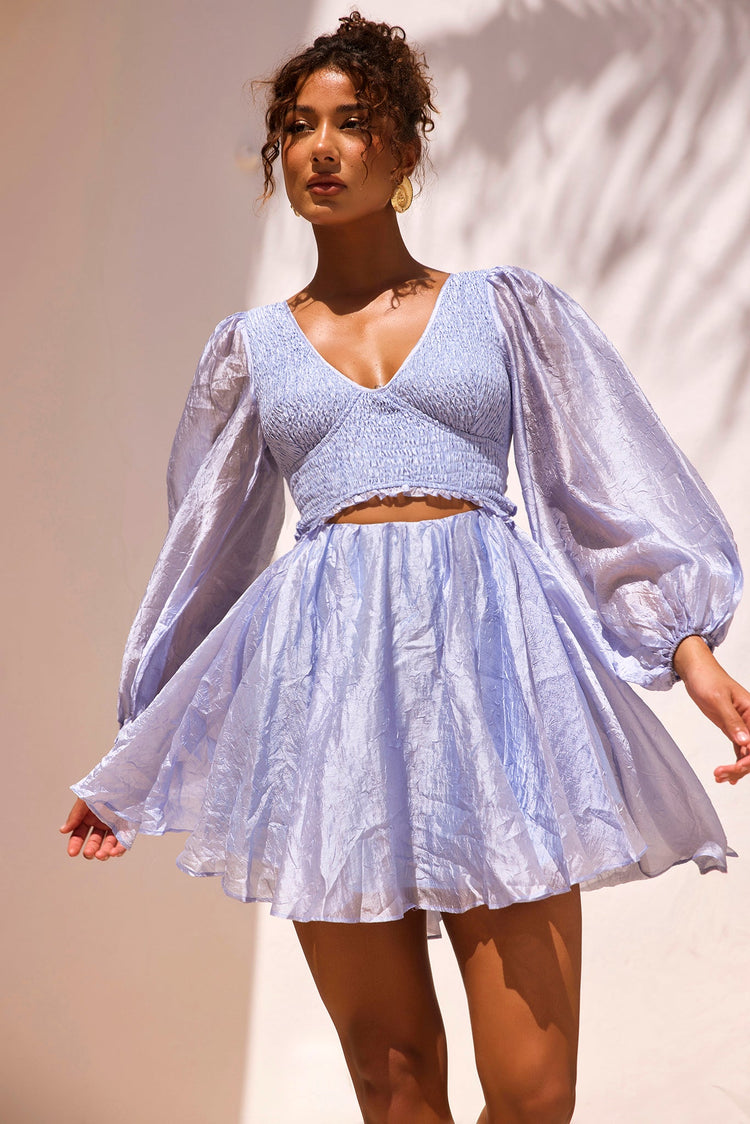 First Date Mini Dress - Cornflower for women