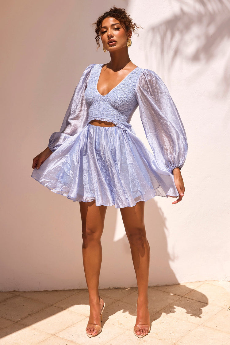 First Date Mini Dress - Cornflower for women