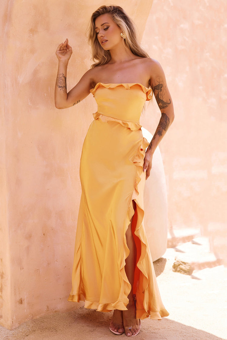 Frill All Up Maxi Dress - Sunset for women