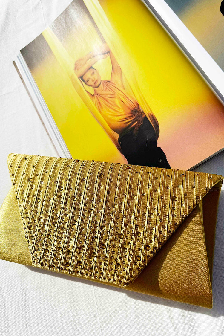 Full Moon Clutch Bag - Gold for women