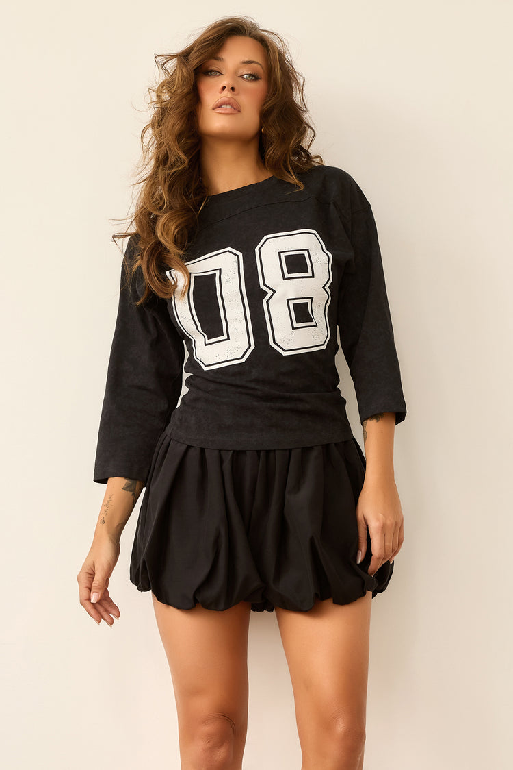 Game On Top - Washed Black for women