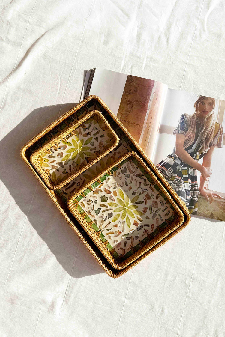 Garden Pretty Tray Set - Olive for women