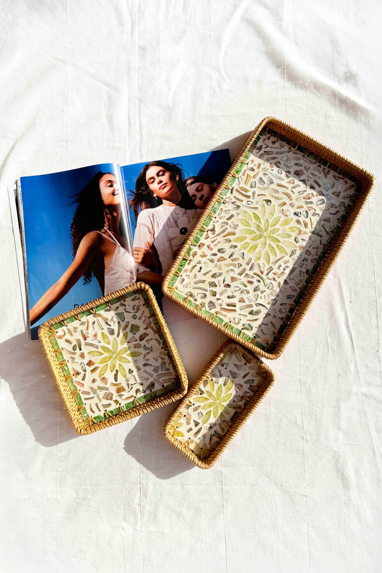 Garden Pretty Tray Set - Olive for women