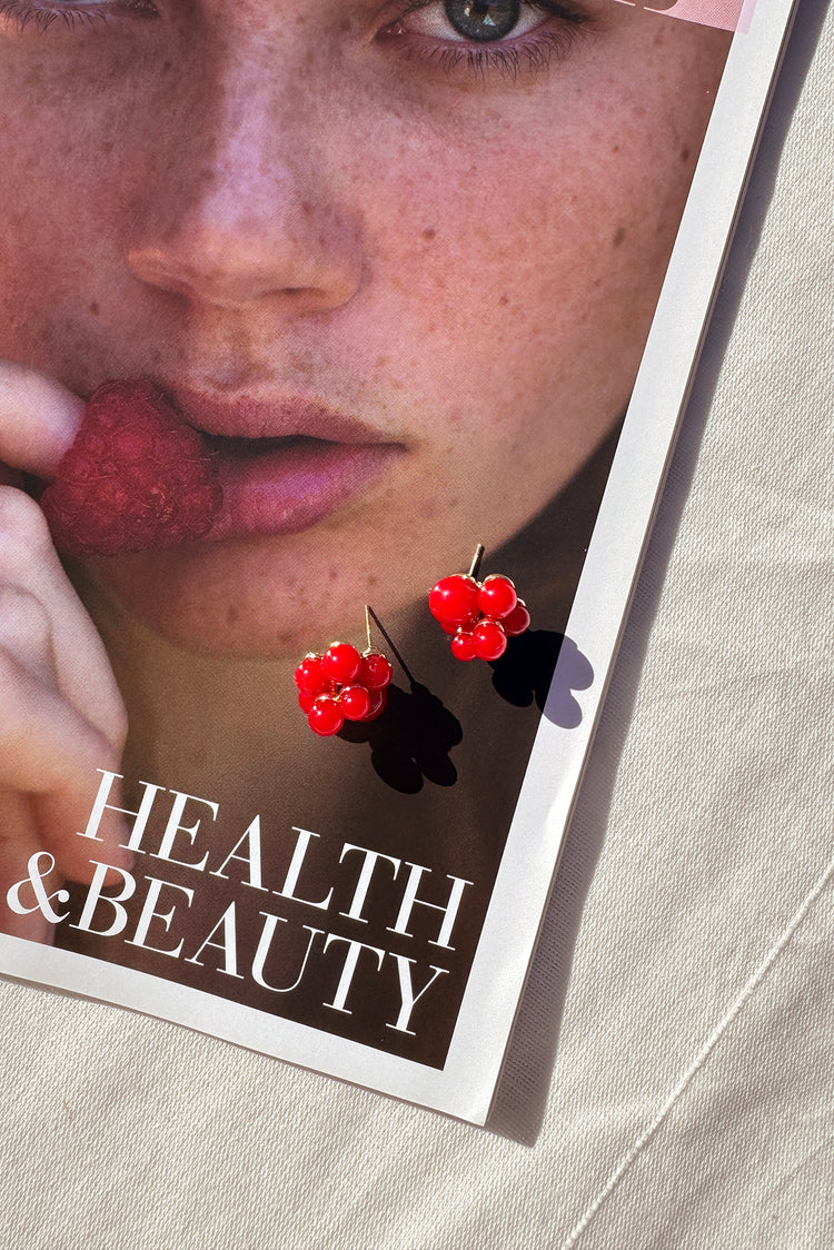 Garnet Whimsy Earrings - Red for women