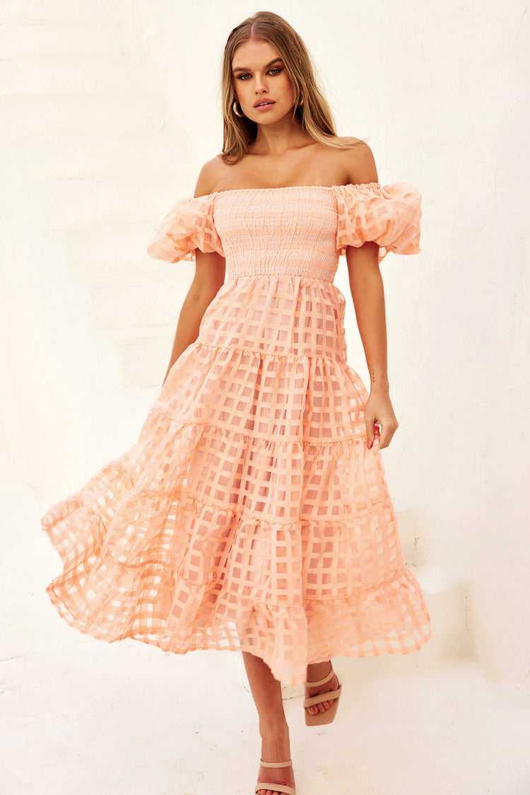 Gin Midi Dress - Peach for women