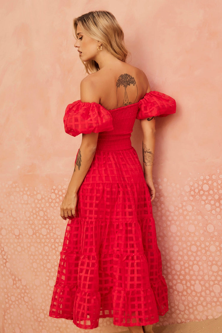 Gin Midi Dress - Red for women