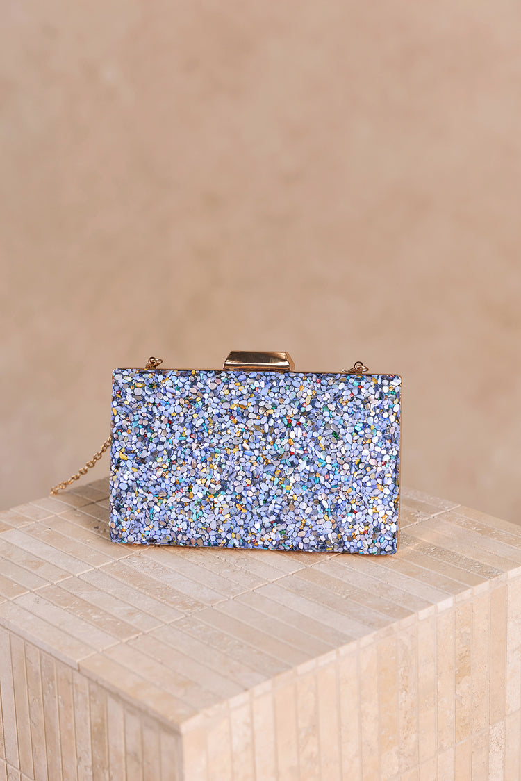 Glimmering Temptation Clutch Bag - Blue for women