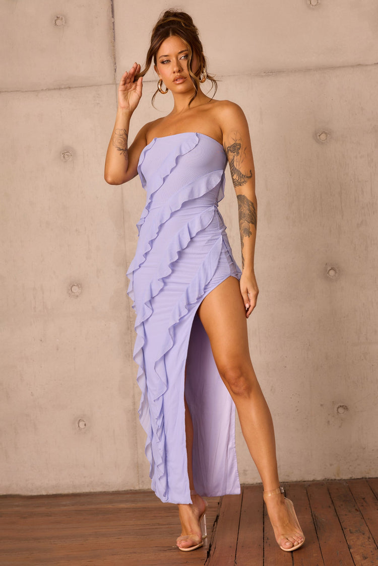 Gold Rush Maxi Dress - Cornflower for women
