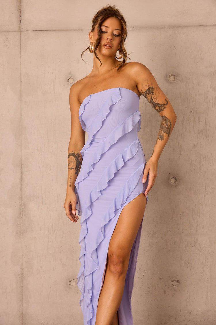 Gold Rush Maxi Dress - Cornflower for women