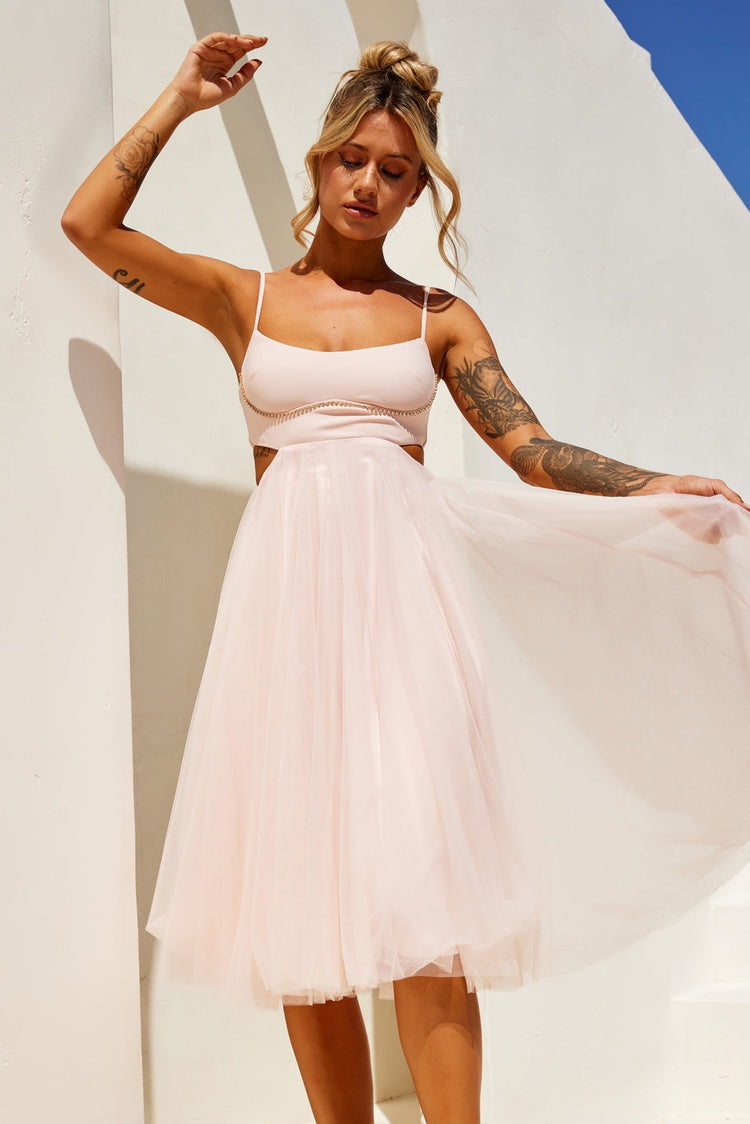 Got Glam Midi Dress - Blush for women