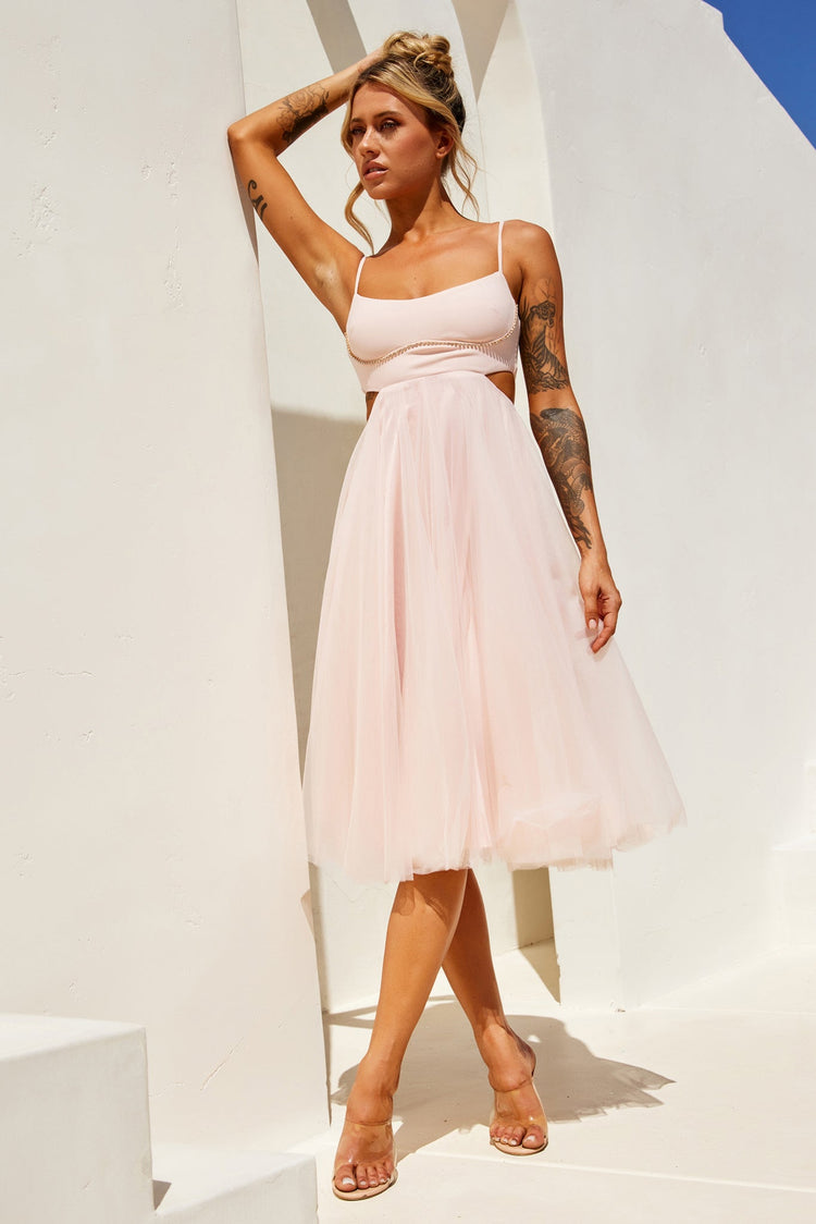 Got Glam Midi Dress - Blush for women