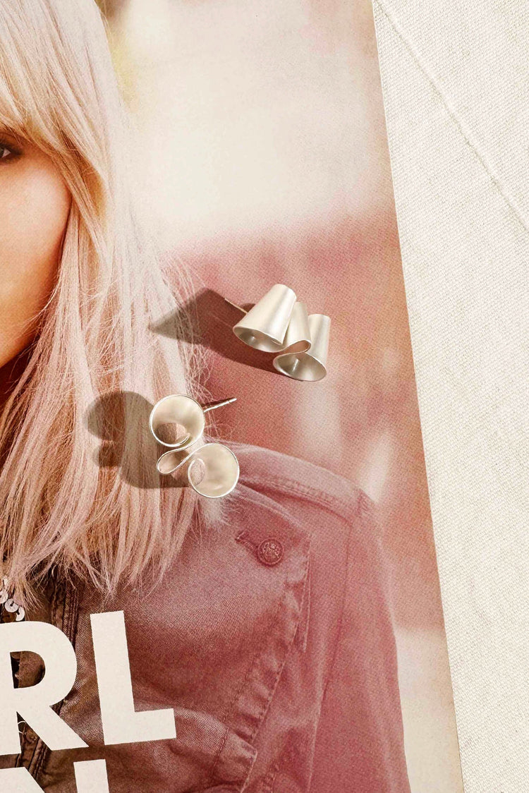 Halo Fold Earrings - Silver for women