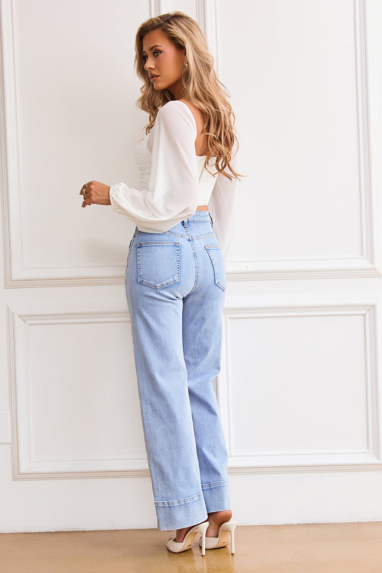 Harper Jeans - Washed Blue for women