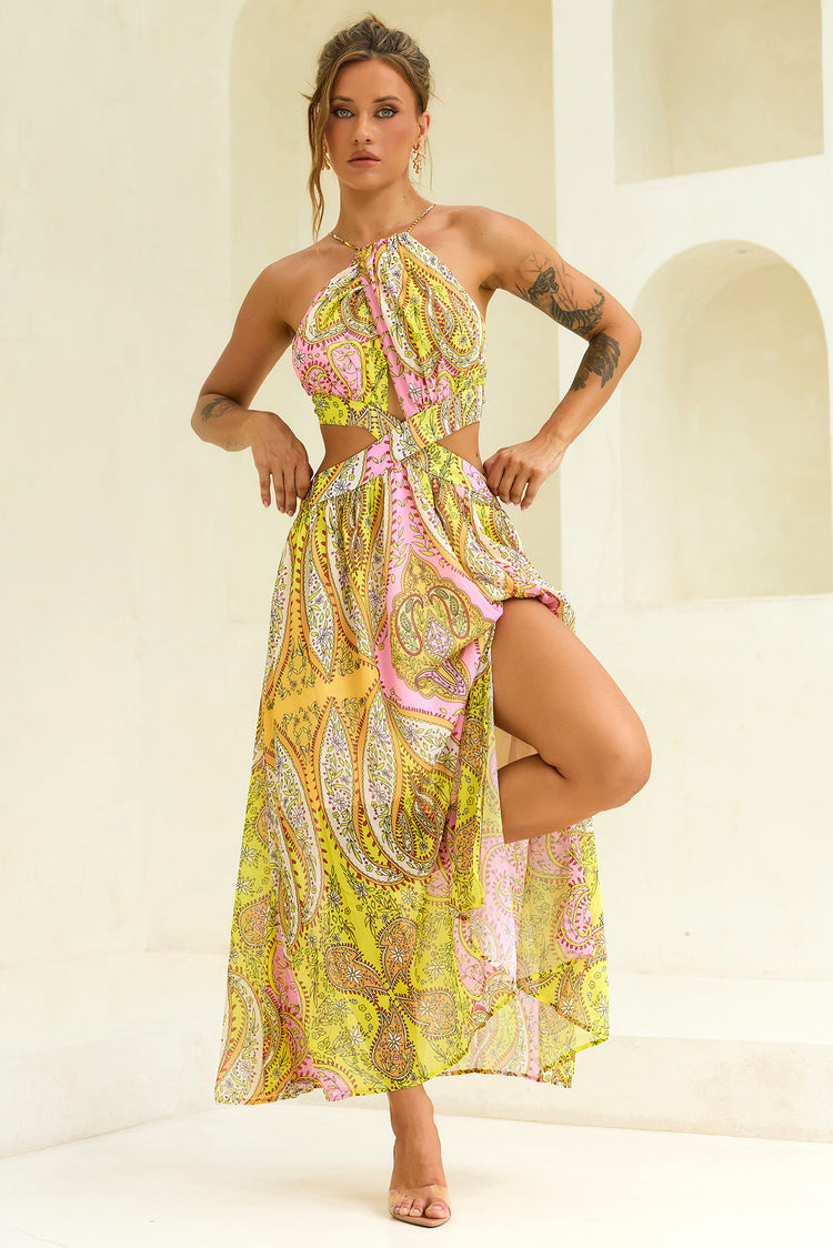 Havana Bloom Maxi Dress - Yellow Multi for women