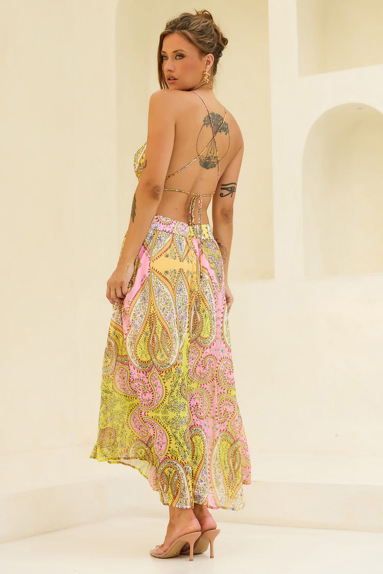Havana Bloom Maxi Dress - Yellow Multi for women