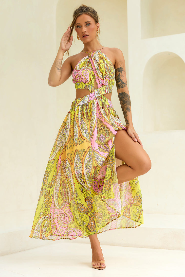 Havana Bloom Maxi Dress - Yellow Multi for women