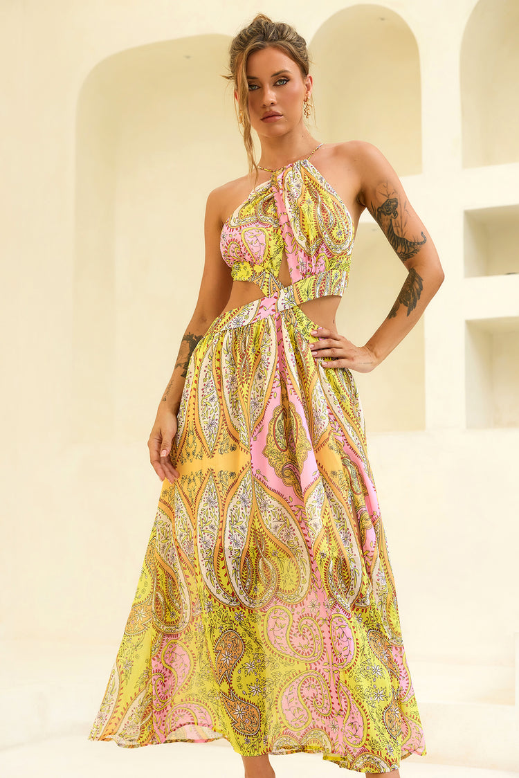 Havana Bloom Maxi Dress - Yellow Multi for women