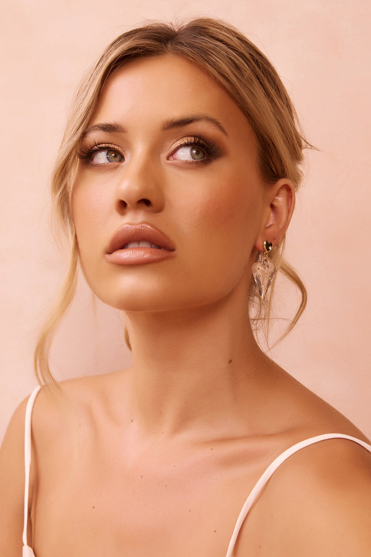 Heart Glows Earrings - Clear for women