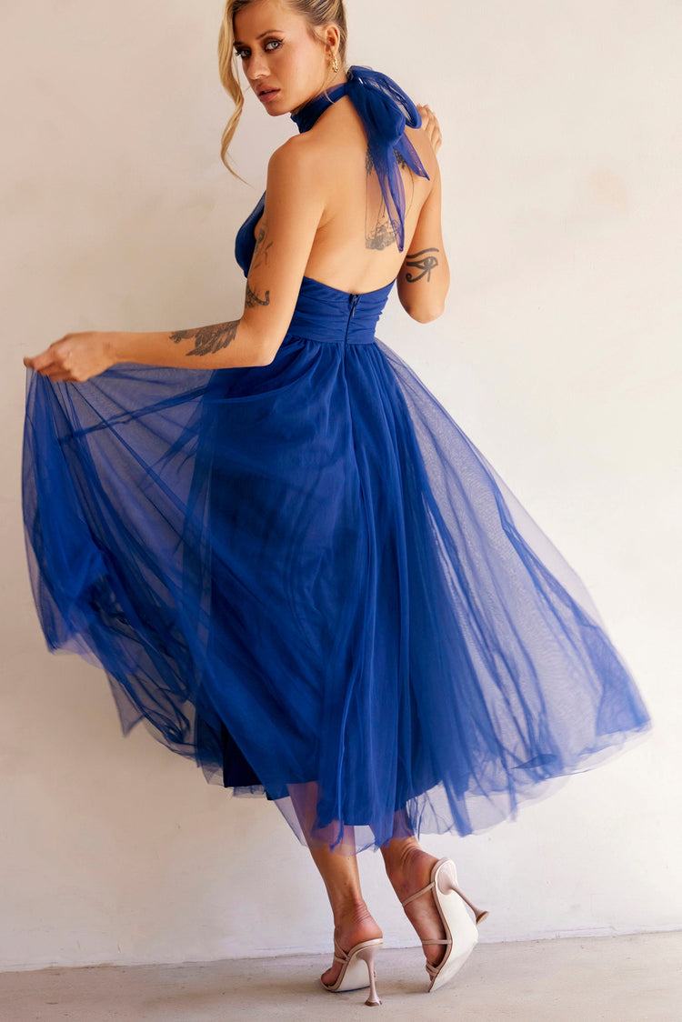 Her Statement Midi Dress - Navy for women