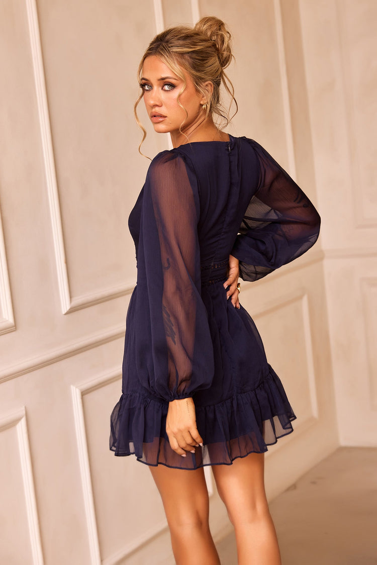 In Heaven Mini Dress - Navy for women