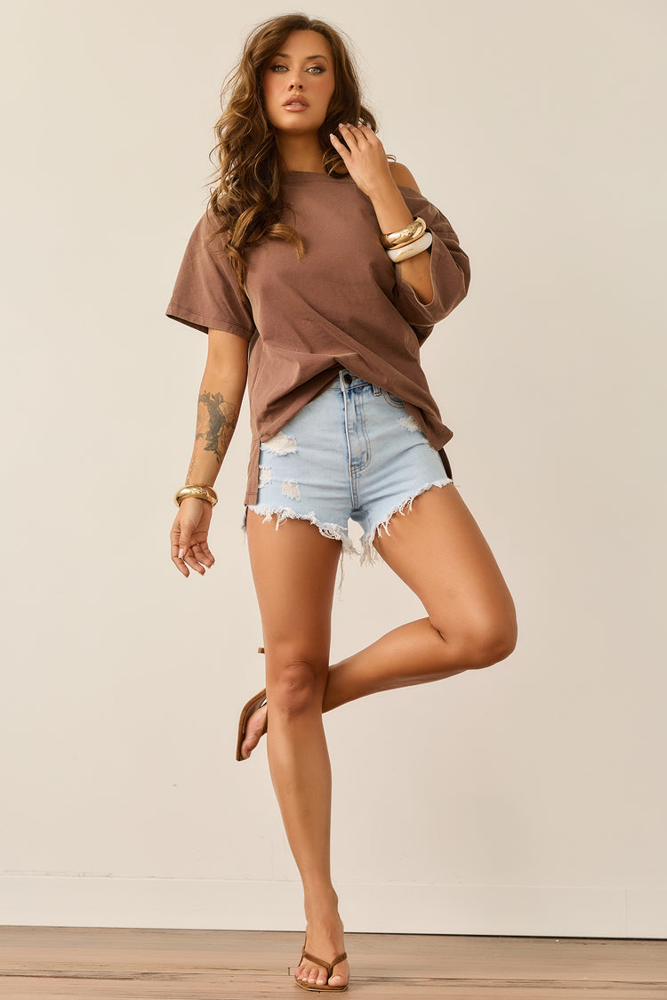 In Your Heart Tee - Chocolate for women