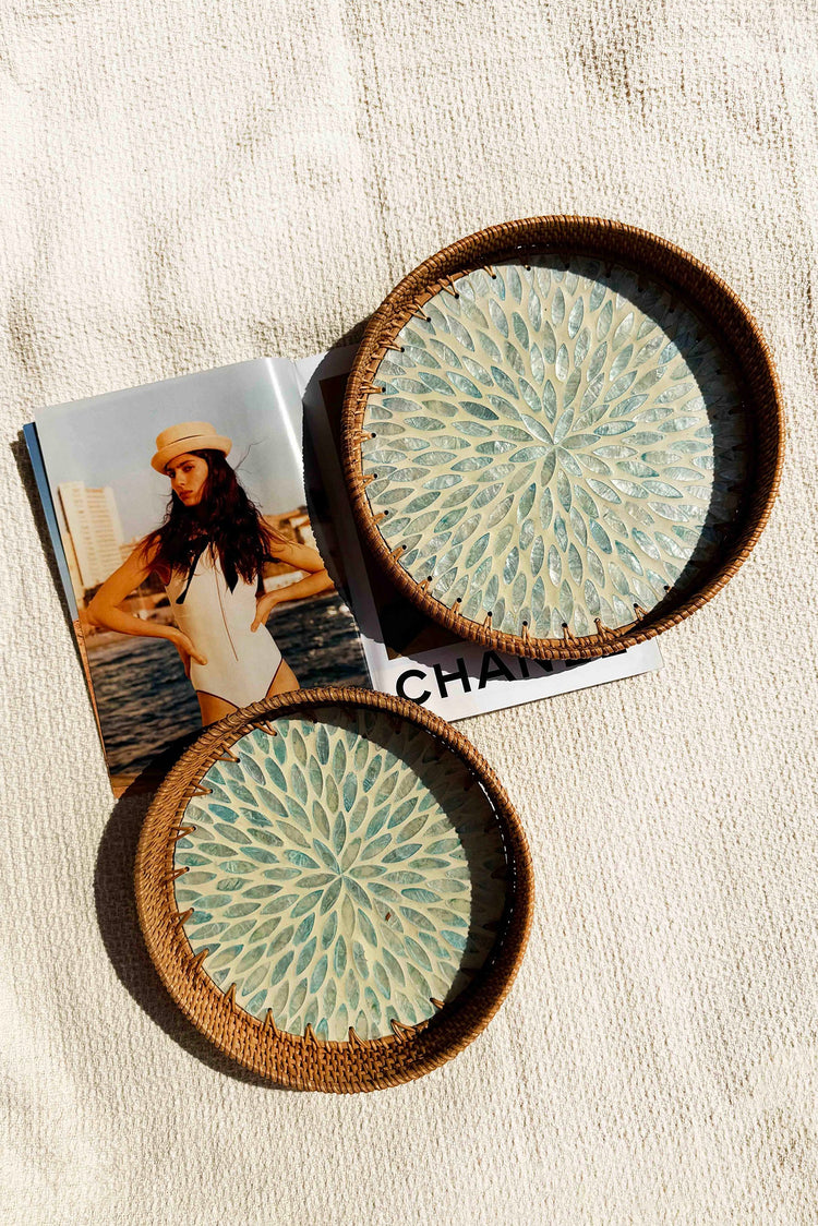 Jade Serenity Tray Set - Aqua for women