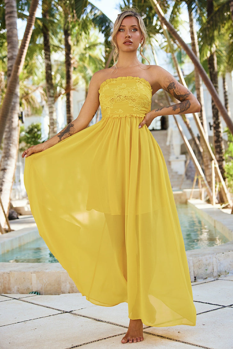 Jules Maxi Dress - Yellow for women