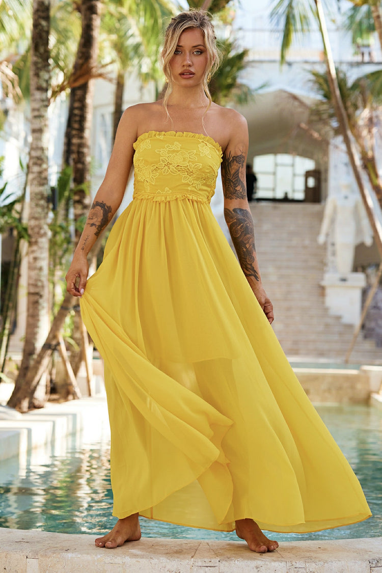 Jules Maxi Dress - Yellow for women