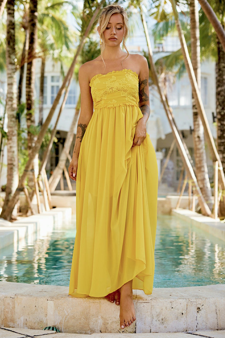 Jules Maxi Dress - Yellow for women