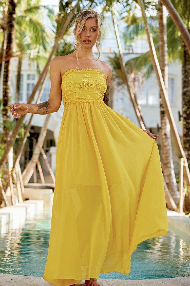 Jules Maxi Dress - Yellow for women