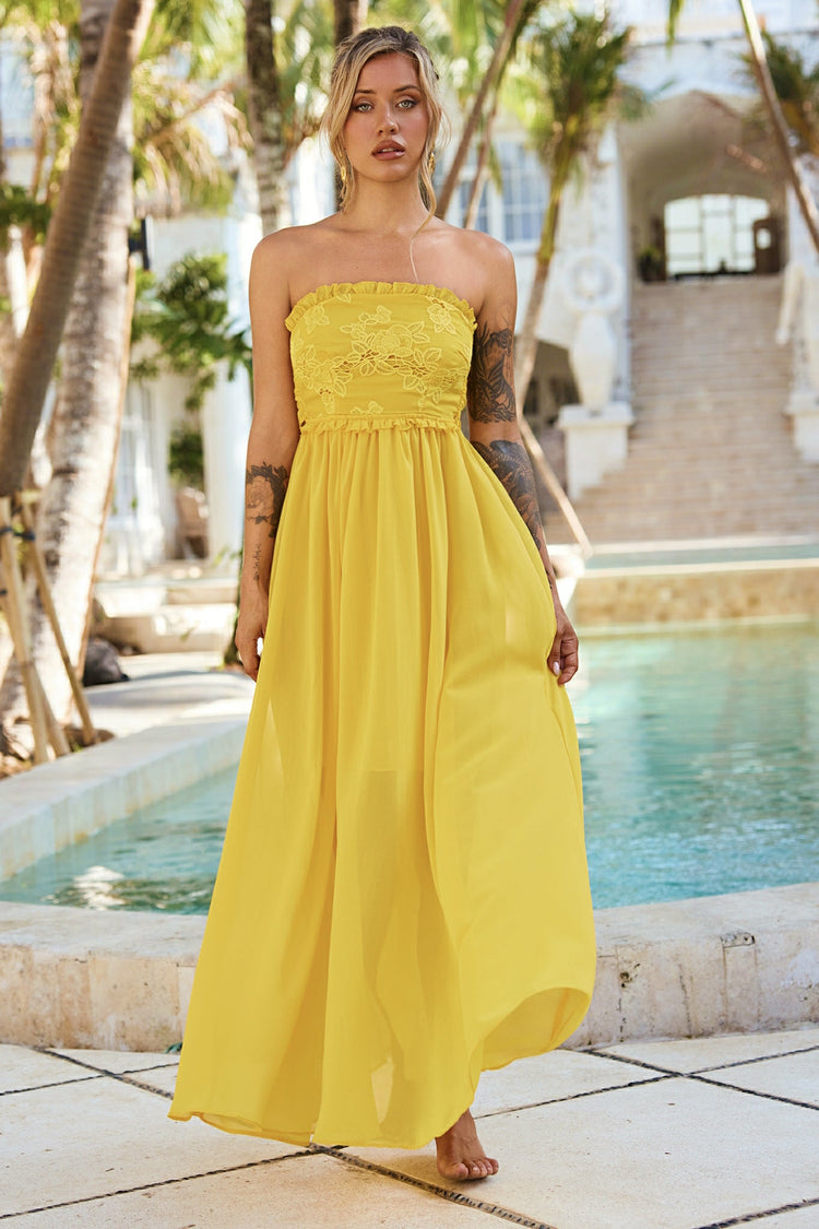 Jules Maxi Dress - Yellow for women