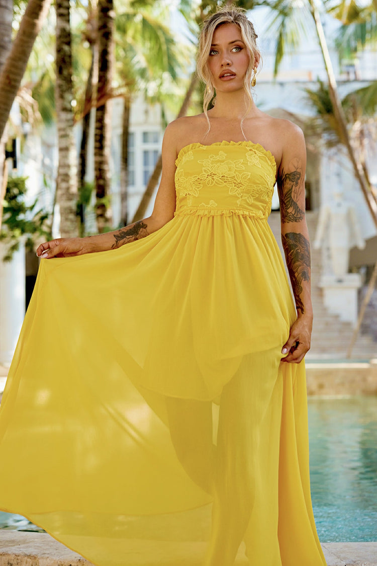 Jules Maxi Dress - Yellow for women