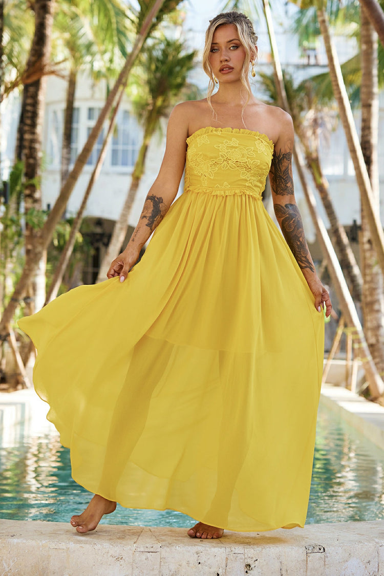 Jules Maxi Dress - Yellow for women